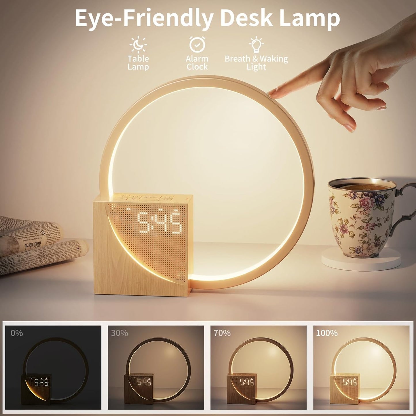 LumiGlow™ 4-in-1 Bedside Lamp