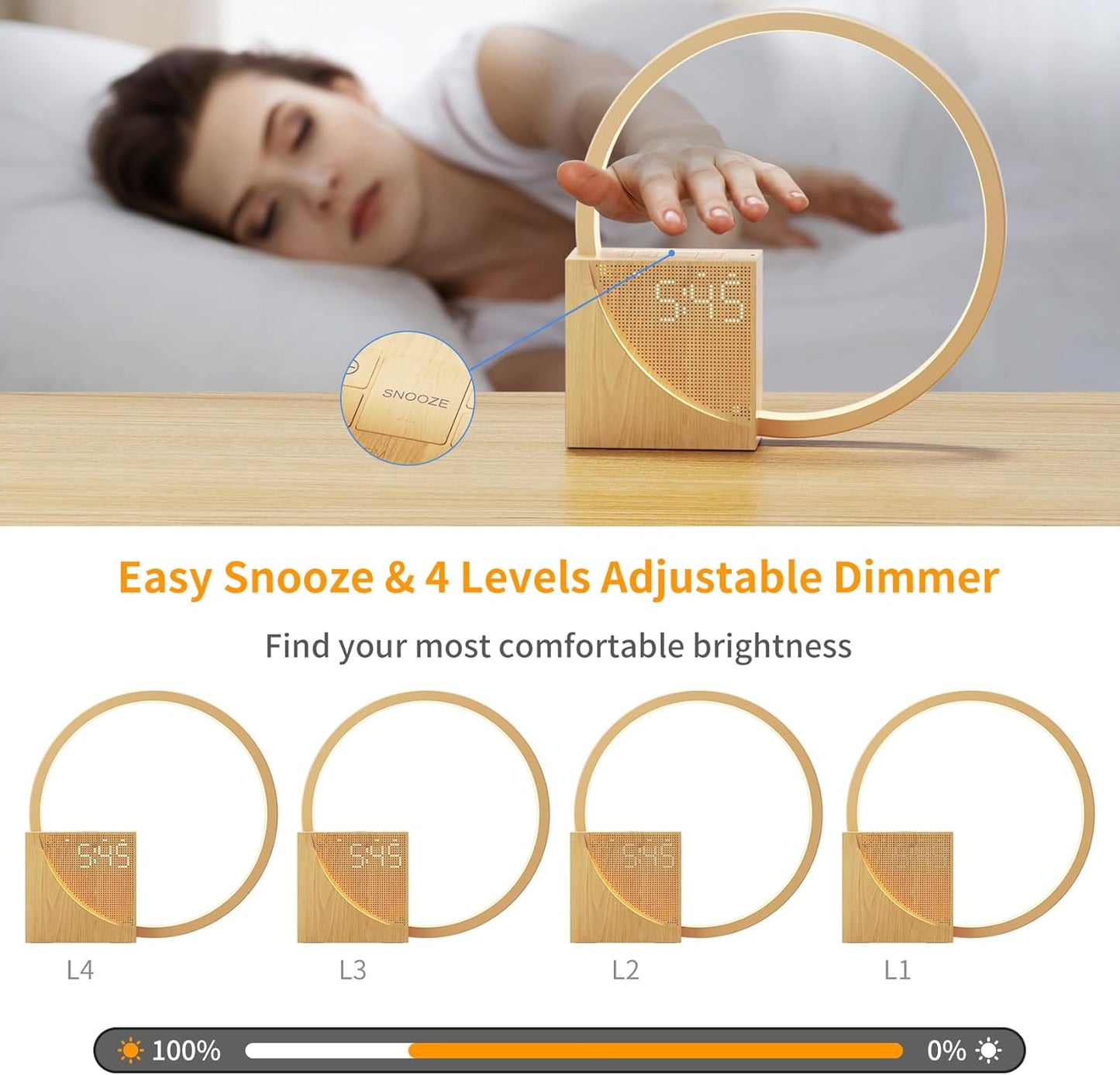 LumiGlow™ 4-in-1 Bedside Lamp
