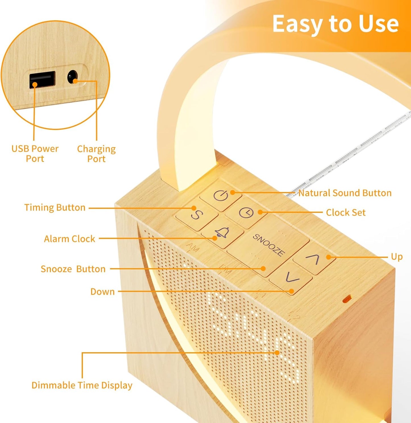 LumiGlow™ 4-in-1 Bedside Lamp