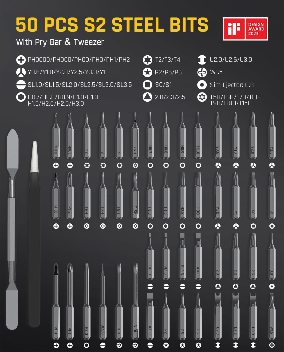 Fanttik™ NEX E1 Max – Precision Electric Screwdriver Set (50-in-1)