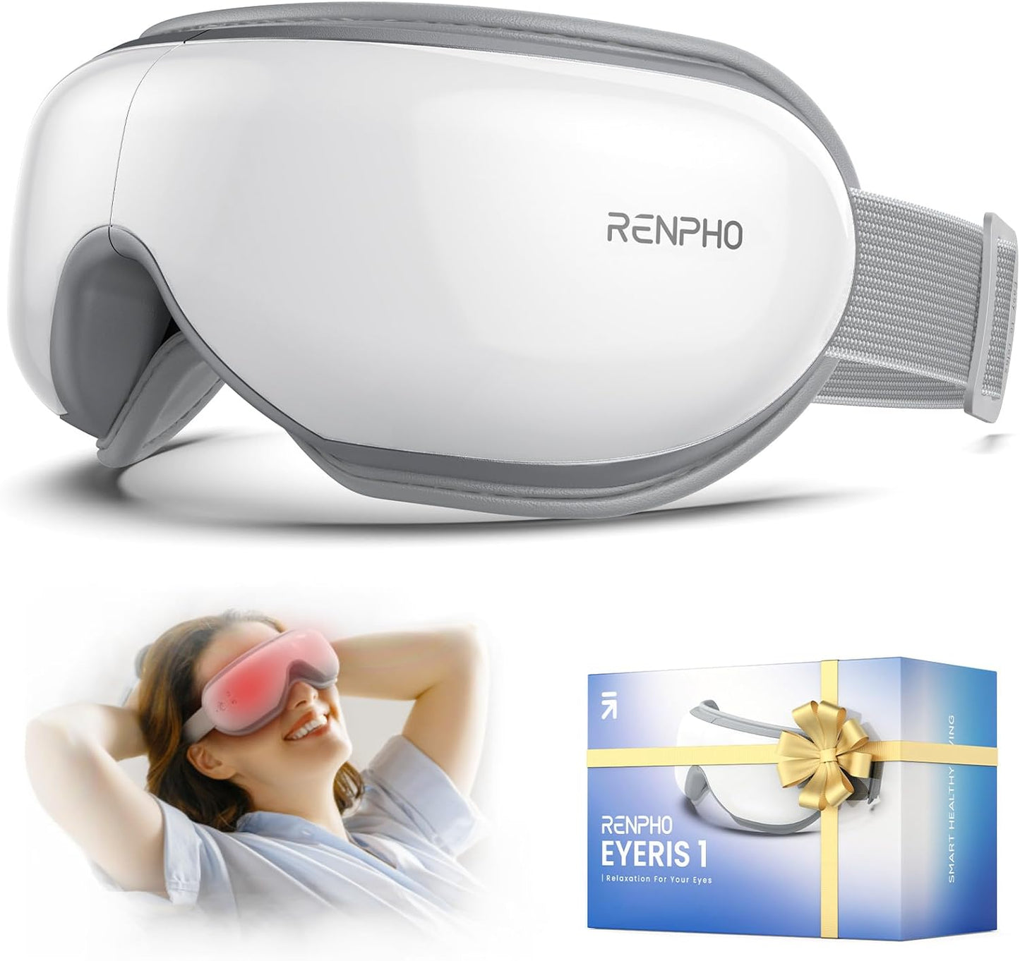 RENPHO™ Eyeris 1 Heated Eye Massager with Bluetooth & Air Compression